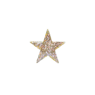 Holographic Gold Glitter Star Sticker