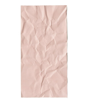 Vintage Beige Pink Crumpled Note Paper