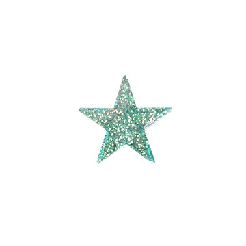 Holographic Green Glitter Star Sticker