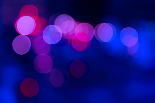 Colorful glowing city lights, Bokeh lights background