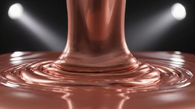 Liquid Chocolate Flowing Motion Luxurious Smooth Texture