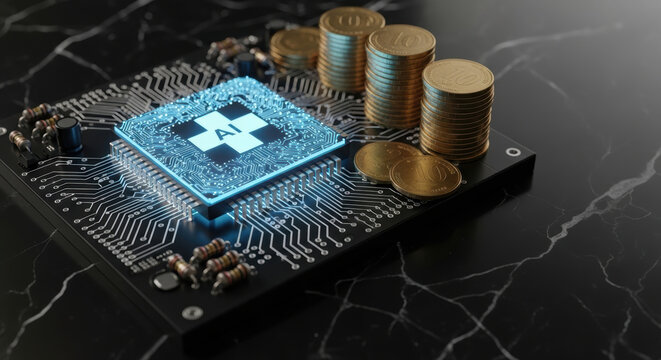 AI chip finance spending innovation concept healthcare profit growth