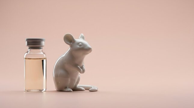 Hantavirus Rodent Vector Ceramic Mouse and Laboratory Vial