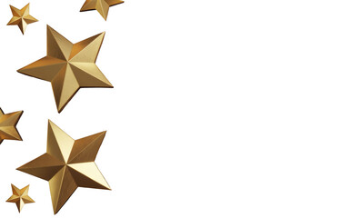 Obraz premium Golden stars on a transparent background. Popular beautiful background for designers, marketers, advertising. Object, symbol, wealth, jeweler.
