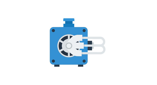 Blue rotary potentiometer knob with metal shaft detail.
