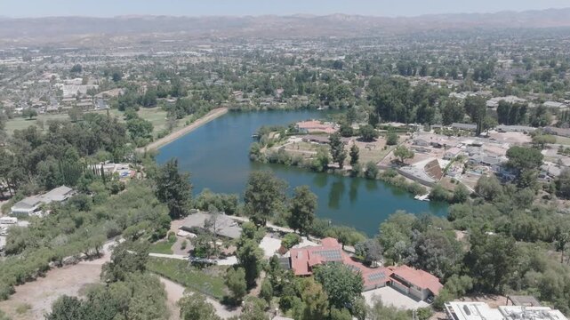 Suburban Community of Simi Valley California Drone Aerial View