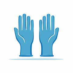 Fototapeta premium Pair of Blue Medical Gloves Icon
