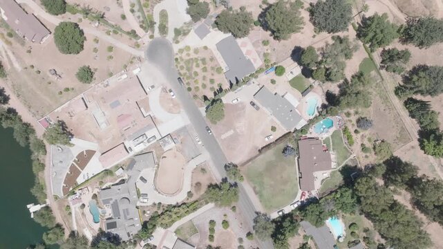 Suburban Community of Simi Valley California Drone Aerial View