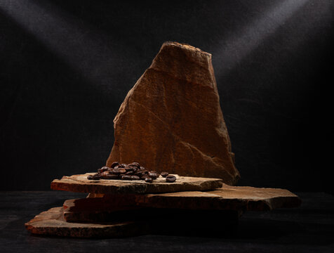 natural stones for the podium cosmetic background