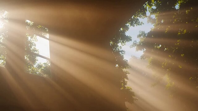 Dust Particle Light Rays in Sunbeams