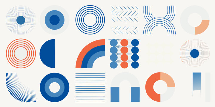 abstract geometric shapes and lines contemporary vector illustration