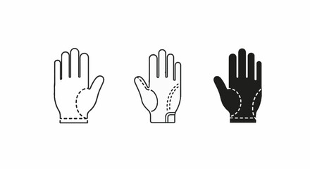 Obraz premium Hand glove icons for safety and protection gear