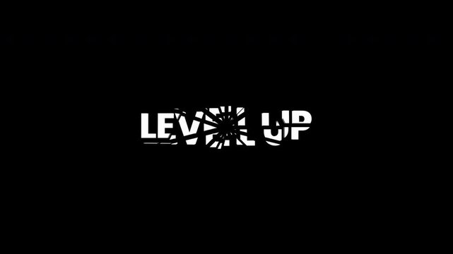 Level Up Shatter Explosion Impact Text Alpha Channel