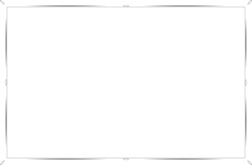 Minimalist black ultra thin line border frame background illustration. Design print for greeting cards, wedding invitations, restaurant menu, royal certificates. Set 4  © asesidea