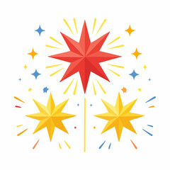 Obraz premium Festive Starbursts and Sparkles
