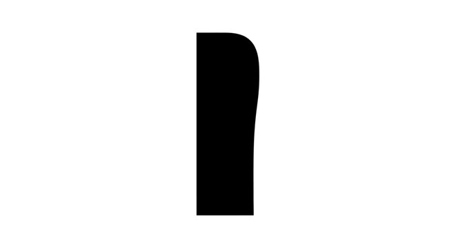 Abstract vertical geometric shape with rounded corner