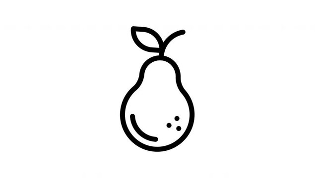pear minimalist stroke animation