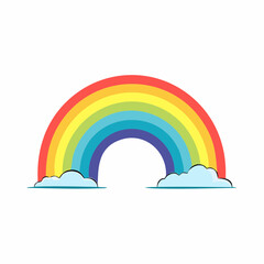 Obraz premium Colorful Rainbow Arch with Clouds