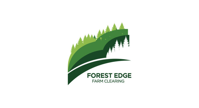 Green forest and farm cleaning logo design illustration.