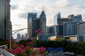 Fototapeta premium guangzhou skyline with skyscrapers