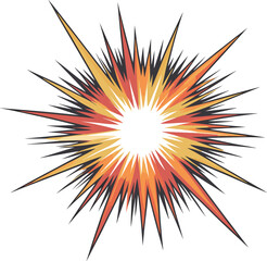 Obraz premium Explosion fire vector on white background.