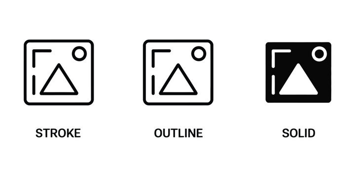 Capture Image Icon Vector for Screenshot, Photo and Camera Interface Design with Stroke, Outline and Solid Style Graphics in EPS10 Format