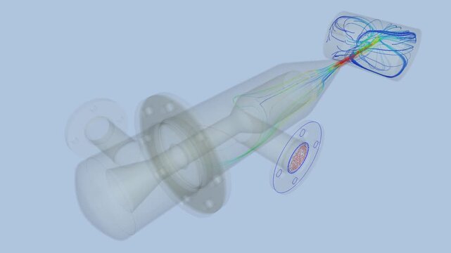 Cyclone airflow simulation - CFD simulation Computational fluid dynamics
