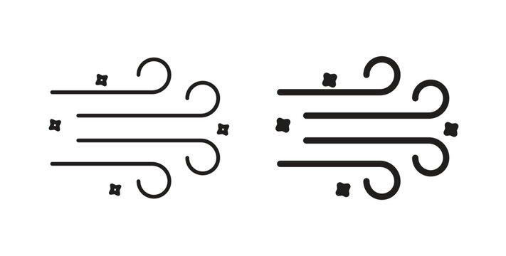 Snow blowing icon vector design elements. icon in flat and line style.