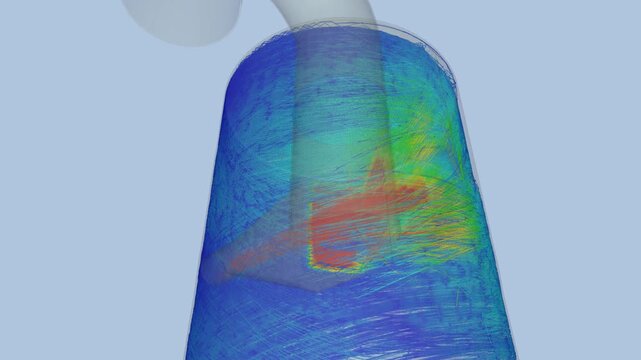 Cyclone airflow simulation - CFD simulation Computational fluid dynamics