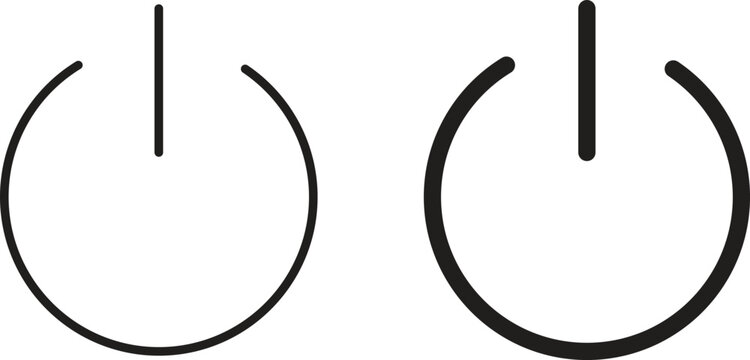 Power button icon for ui app design and web designs