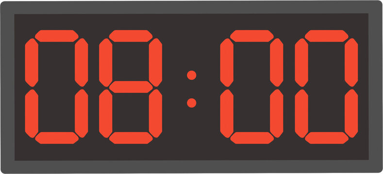 Military time electronic clock