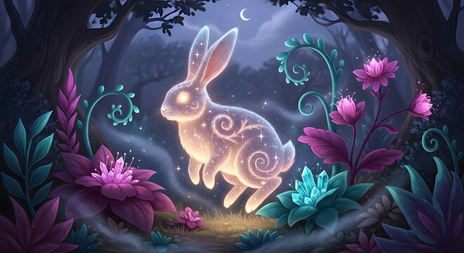 easter card with bunny