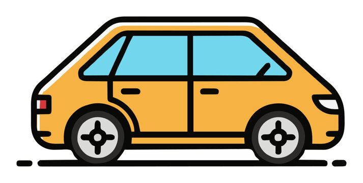 Hydrogen fuel cell car eco vehicle vector clipart. Generative AI