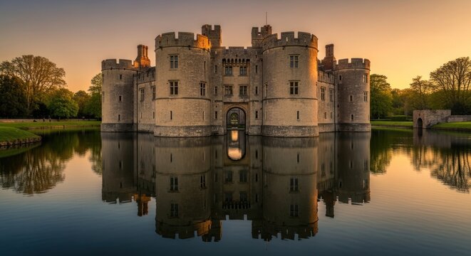 Leeds Castle, a historic fortress in Kent, England, often called the loveliest castle in the world.
