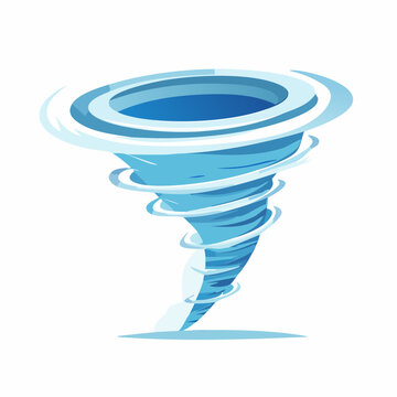 Stylized illustration of a blue tornado