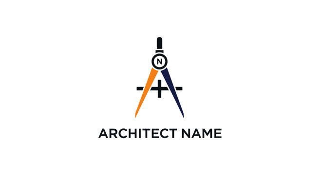 Architect compass logo design element.