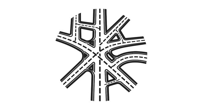 Interchange road junction highway design.