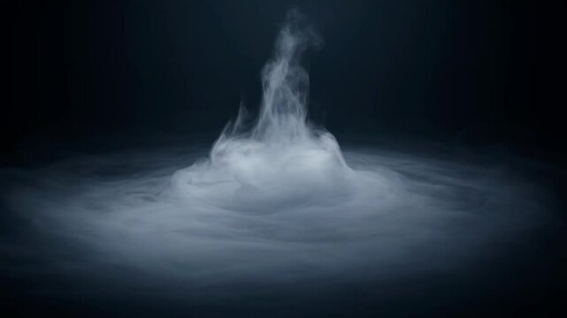 Epic Cinematic Volumetric Smoke Cloud Rising Above Dark Background Atmosphere Ethereal Abstract Fog Visual Effects Animation