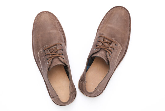 Men's nubuck shoes on a white background