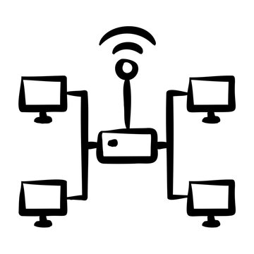 Extranet Icon - Handdrawn