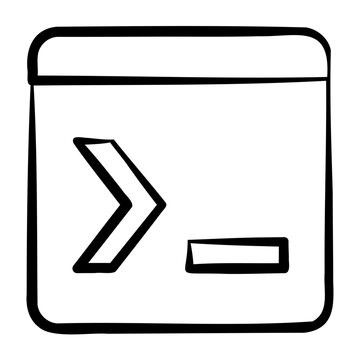 Command Line Icon - Handdrawn