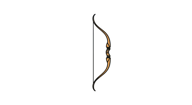 Brown Recurve Bow for Archery Sports.
