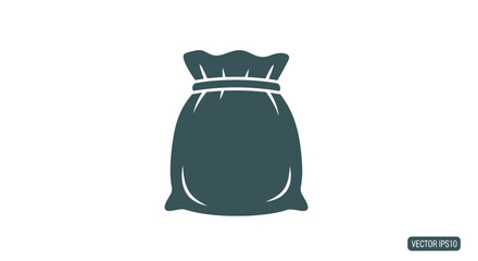 Dark green money bag with string. © Mami