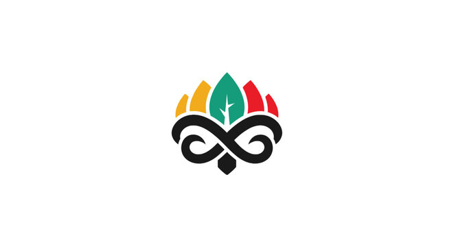 Colorful abstract symbol logo design.