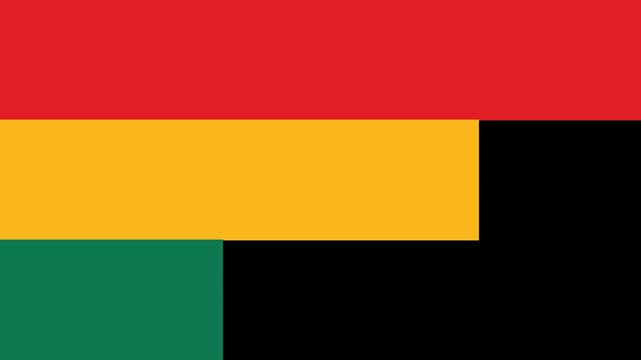 Pan-African colors horizontal stripes wipe transition with alpha channel.