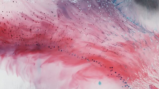 High-contrast macro shot of blue alcohol ink flowing over a white surface. Clean, organic patterns with a serene and airy visual style, perfect for meditative backgrounds.