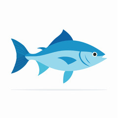 Fototapeta premium Blue Fish Illustration