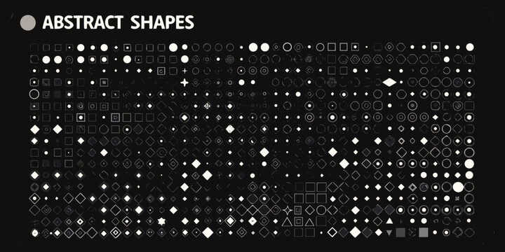 abstract shapes pattern geometric design with circles squares and diamonds