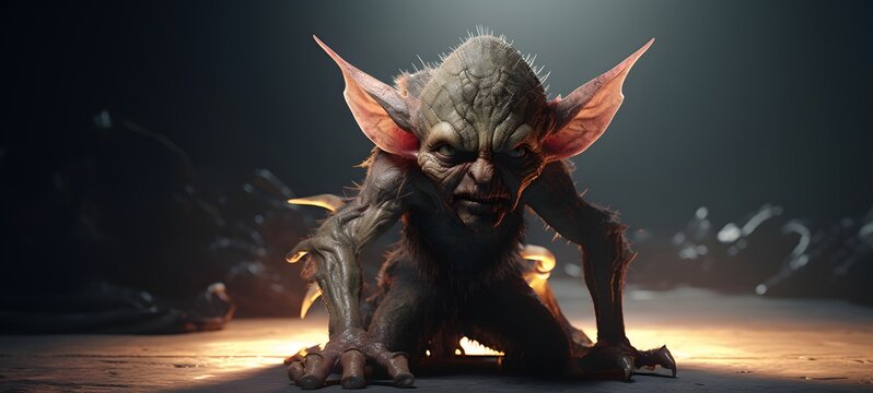 Kraken goblin humanidad full body,generative AI