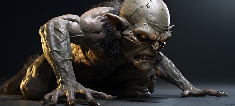 Kraken goblin humanidad full body,generative AI